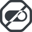 Line, up, wide, solid, octagon, horizontal, mirror, setting, prohibited, apple, on, off, ios, switch, button, radio, switch-solid icon