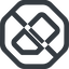 Line, wide, octagon, remove, prohibited, eraser, erase, rubber, eraser-wide icon