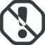 Line, up, wide, octagon, mark, warning, exclamation, rounded, prohibited, info, exclamation-mark-rounded, alert icon