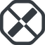 Line, wide, solid, octagon, prohibited, slash, division, slant, obelus, anti-slash, slash-solid icon