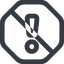 Line, wide, octagon, mark, warning, exclamation, prohibited, warning-wide, alert icon