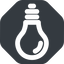 Down, wide, solid, octagon, light, bulb, brainstorming, creativity, idea, tip, lamp, bulb-wide icon