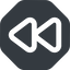 Down, wide, solid, octagon, video, play, forward, backward, mp3, player, pause, forward-wide icon