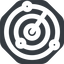 Left, wide, solid, octagon, horizontal, mirror, gps, place, radar, localisation, radar-alt, radar-alt-wide, sonar icon