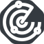 Left, wide, solid, octagon, horizontal, mirror, gps, place, radar, localisation, radar-wide, sonar icon