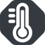 Wide, solid, octagon, horizontal, mirror, temperature, thermometer, heat, high, hot, thermometer-high, thermometer-high-wide icon