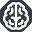 Up, wide, solid, octagon, human, idea, brain, intelligence, brain-alt, brain-alt-wide, synapse, neuron, memory icon