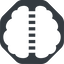 Up, wide, solid, octagon, human, idea, brain, intelligence, corpus, callosum, corpus-callosum, corpus-callosum-solid, synapse, neuron, memory icon