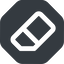 Wide, solid, octagon, remove, eraser, erase, rubber, eraser-wide icon