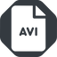 Wide, solid, octagon, video, file, film, movie, motion, mpeg-4, mpeg4, codec, avi, cinema, divx, xvid, file-avi-solid, file-avi icon