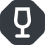 Wide, solid, octagon, glass, party, wine, empty, champagne, glass-wine, drink, water, glass-wine-empty-wide icon