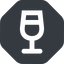 Wide, solid, octagon, glass, party, wine, champagne, glass-wine, drink, water, glass-wine-wide icon