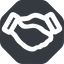 Up, wide, solid, octagon, business, hand, handshake, shake, agreement, deal, hands, shaking, agree, handshake-wide icon