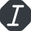Wide, solid, octagon, text, type, editor, font, typography, italic, font-style, italic-wide icon