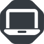Wide, solid, octagon, computer, laptop, laptop-solid icon