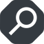 Wide, solid, octagon, search, magnifying, glass, research, magnifying-glass, magnifying-glass-wide icon
