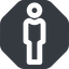 Wide, solid, octagon, man, human, male, male-wide icon
