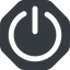Wide, solid, octagon, power, on, off, turn-on, turn-off, power-wide icon