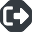 Up, wide, solid, octagon, sign, log, out, logout, log-out, exit, signout, sign-out-solid, disconnect icon