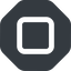 Wide, solid, square, octagon, video, play, stop, mp3, player, pause, stop-wide icon