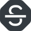 Wide, solid, octagon, text, type, editor, font, typography, font-style, strikethrough, strike, strikethrough-wide icon