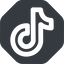 Wide, solid, octagon, brand, social, network, tiktok, tik, tok, tik-tok, tiktok-wide icon