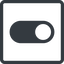 Line, down, normal, solid, square, setting, apple, on, off, ios, switch, button, radio, switch-solid icon