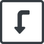 Line, left, normal, square, sign, confirm, horizontal, mirror, arrow, key, submit, send, return, enter, return-sign-solid, return-sign icon