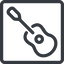 Line, left, normal, square, music, instrument, guitar, string, banjo icon