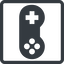 Line, right, normal, solid, square, horizontal, mirror, game, gaming, games, gamepad, pad, joystick, gamepad-solid icon
