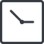 Line, right, normal, square, clock, time, meeting, hour, minute, hours, minutes icon
