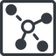Line, right, normal, square, network, chart, association, affiliate, network-solid, associate, zigbee icon