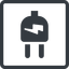 Line, right, normal, square, electricity, plug, charge, charger, electric, electrics, electrical, plug-alt icon