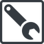 Line, right, normal, square, spanner, wrench, tool, mechanics, mechanical, repair, spanner-alt-solid icon