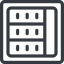 Line, right, normal, square, cell, table, data, grid, row, columns, spreadsheet icon