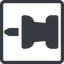 Line, right, normal, square, thumbtack, pin, unpin, thumbtack-solid icon