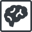 Line, normal, square, horizontal, mirror, side, human, idea, brain, intelligence, brain-side, brain-side-alt-solid, synapse, neuron, memory icon