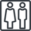 Line, normal, square, horizontal, mirror, man, woman, male, female, couple, toilets, bathroom, lady, gentlemam, parent, parents icon