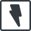Line, normal, solid, square, horizontal, mirror, lightning, bolt, electricity, thunder, lightning-solid icon