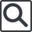 Line, normal, solid, square, search, magnifying, glass, horizontal, mirror, research, keywords, keyword icon