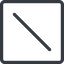 Line, normal, solid, square, horizontal, mirror, slash, division, slant, obelus, anti-slash icon