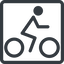 Line, normal, square, vehicle, riding, bicycle, bike, cycle, cycling icon