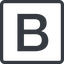 Line, normal, square, logo, brand, bootstrap, b, letter, bootstrap-b icon