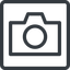 Line, normal, square, camera, photo, picture icon