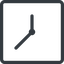 Line, up, normal, square, clock, time, meeting, hour, minute, hours, minutes icon