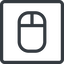 Line, up, normal, square, computer, keyboard, mouse, pointer, computer-mouse icon