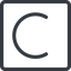 Line, right, normal, square, copy, law, copyright, lience, c icon