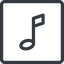 Line, normal, square, mute, unmute, music, eighth, note, eighth-note, musical, notes icon