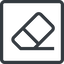 Line, normal, square, remove, eraser, erase, rubber, eraser-alt icon