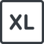 Line, normal, square, extra, size, large, xl, extra-large icon